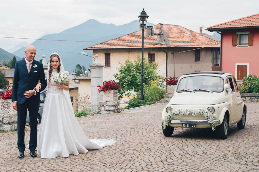 The Father Accompanies The Bride To The Church